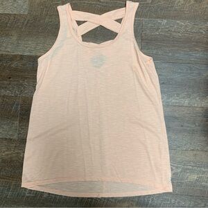 GAIAM Blush Pink Crisscross Tank Top